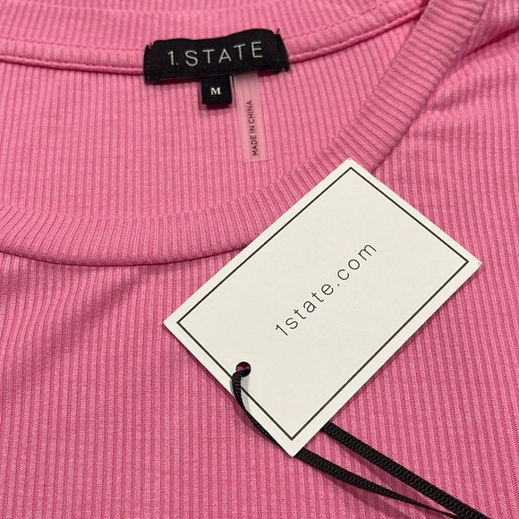 Knot Hem Rib T-Shirt - Picture 2 of 2